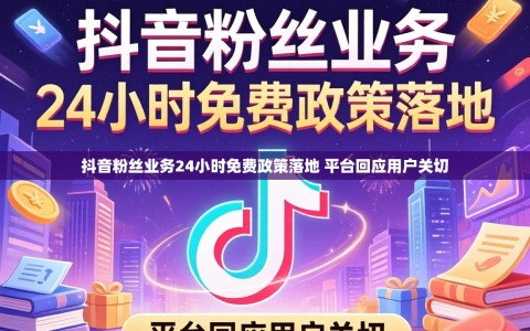 抖音粉丝业务24小时免费政策落地 平台回应用户关切