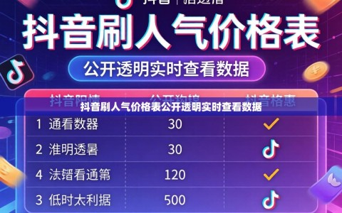 抖音刷人气价格表公开透明实时查看数据
