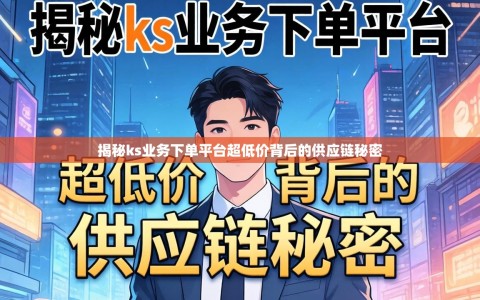 揭秘ks业务下单平台超低价背后的供应链秘密