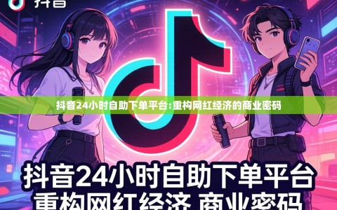 抖音24小时自助下单平台:重构网红经济的商业密码