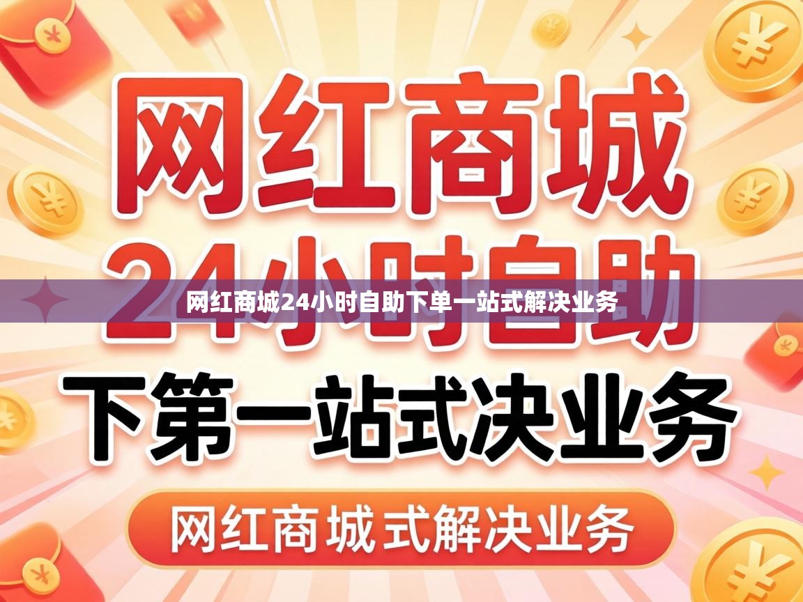 网红商城24小时自助下单一站式解决业务