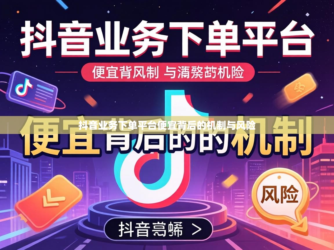 抖音业务下单平台便宜背后的机制与风险