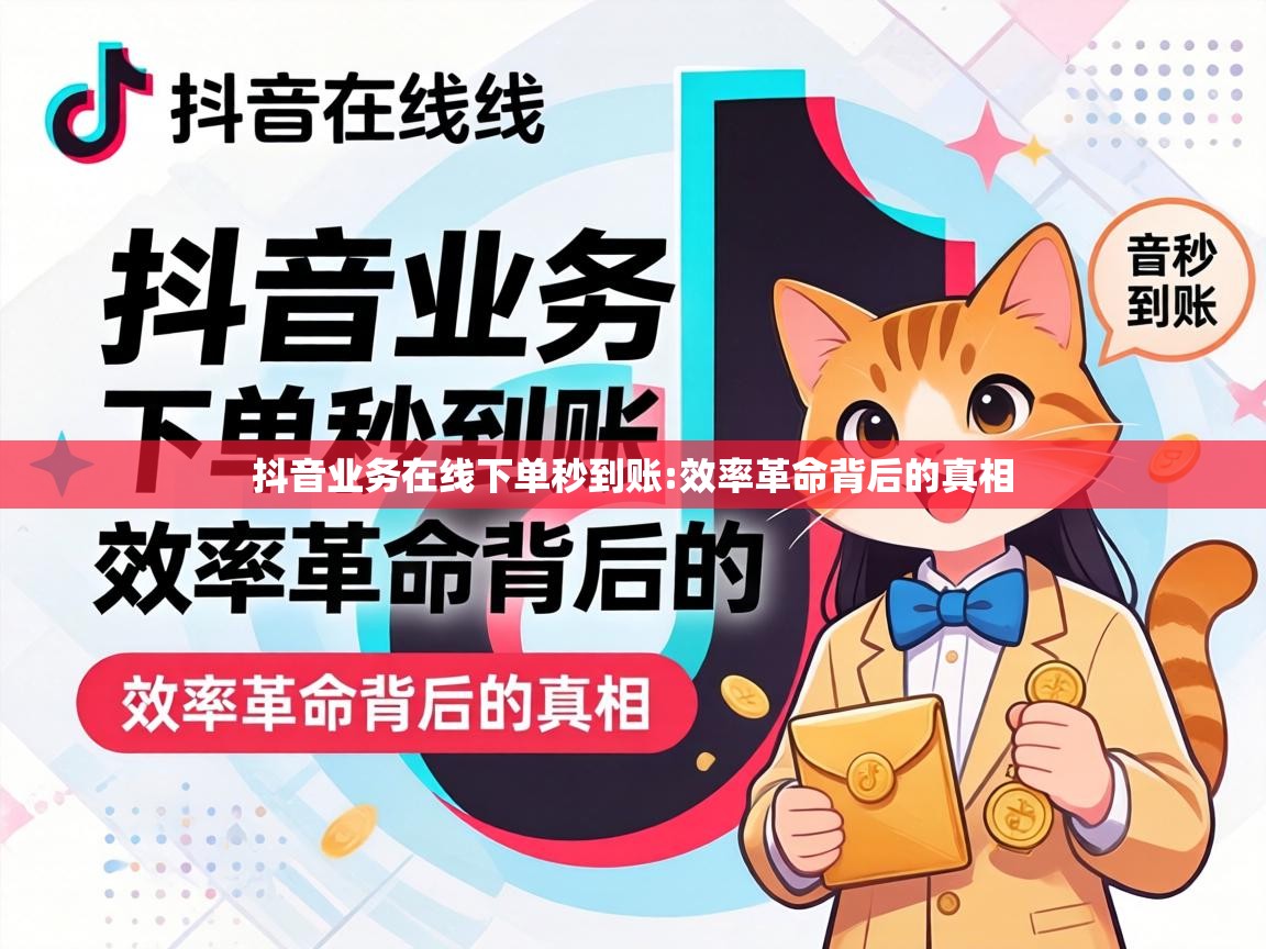 抖音业务在线下单秒到账:效率革命背后的真相 抖音业务在线下单秒到账