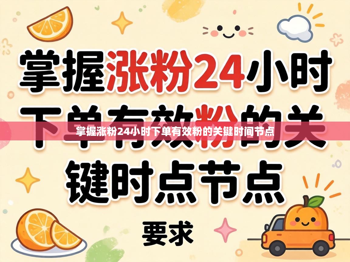 掌握涨粉24小时下单有效粉的关键时间节点 掌握涨粉24小时下单有效粉的关键时间节点