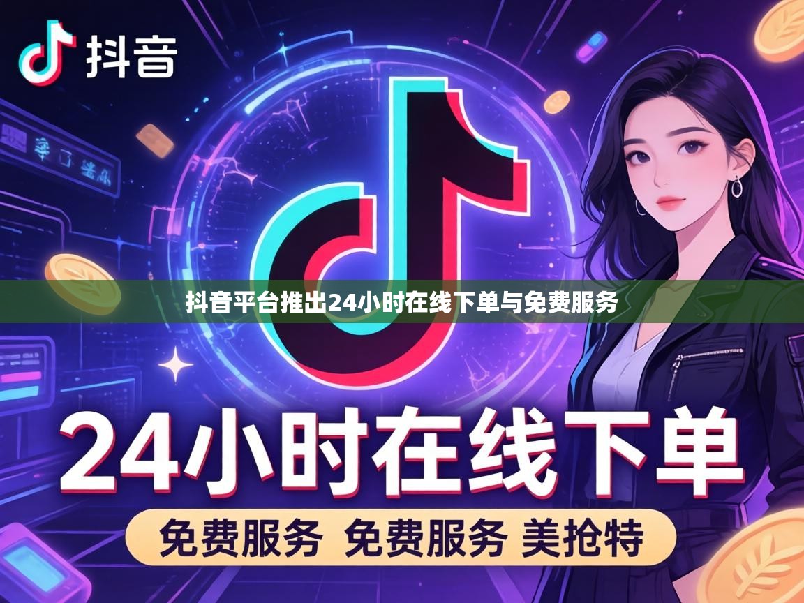抖音平台推出24小时在线下单与免费服务