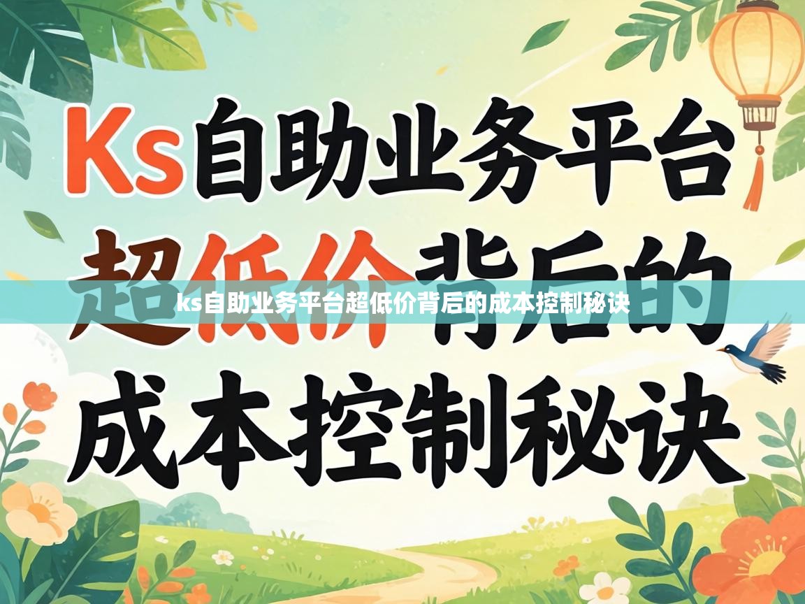 ks自助业务平台超低价背后的成本控制秘诀 ks自助业务平台超低价背后的成本控制秘诀