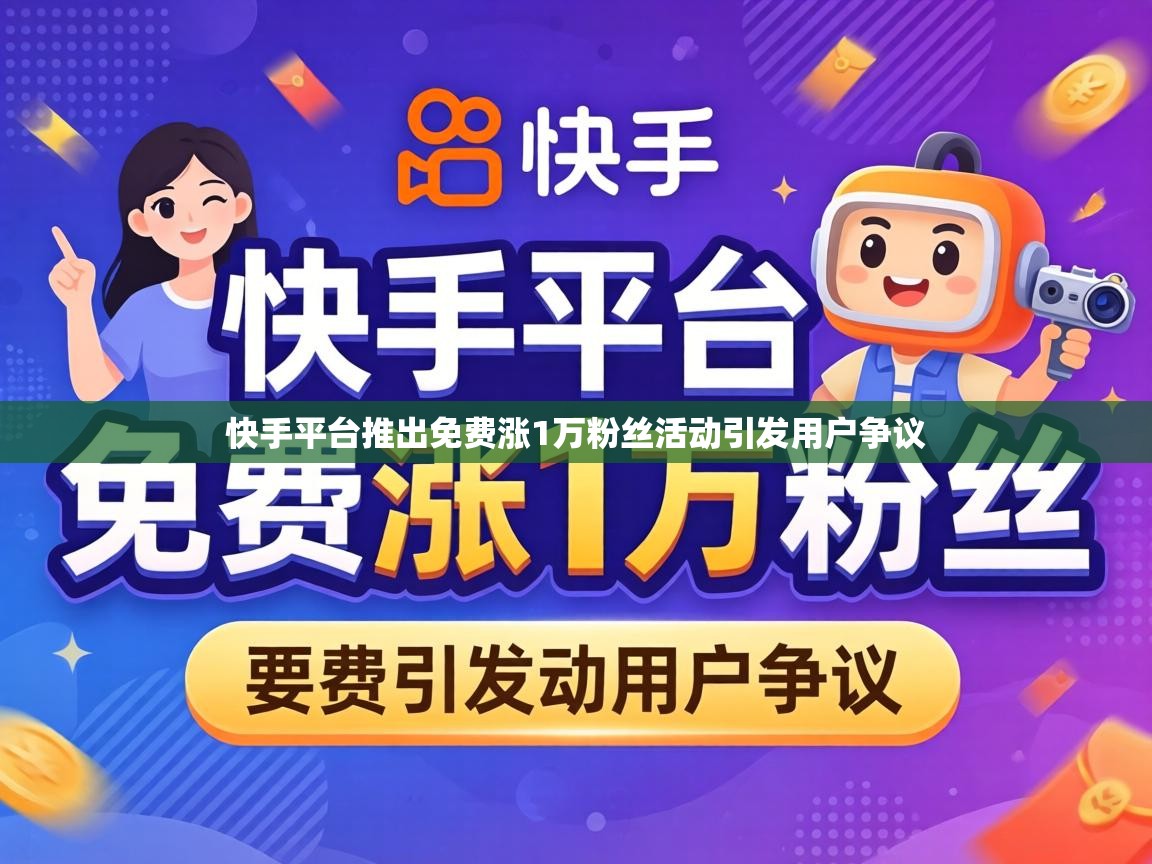 快手平台推出免费涨1万粉丝活动引发用户争议