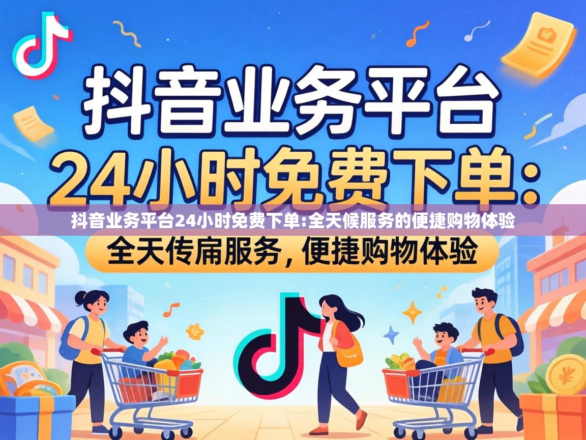 抖音业务平台24小时免费下单:全天候服务的便捷购物体验 抖音业务平台24小时免费下单