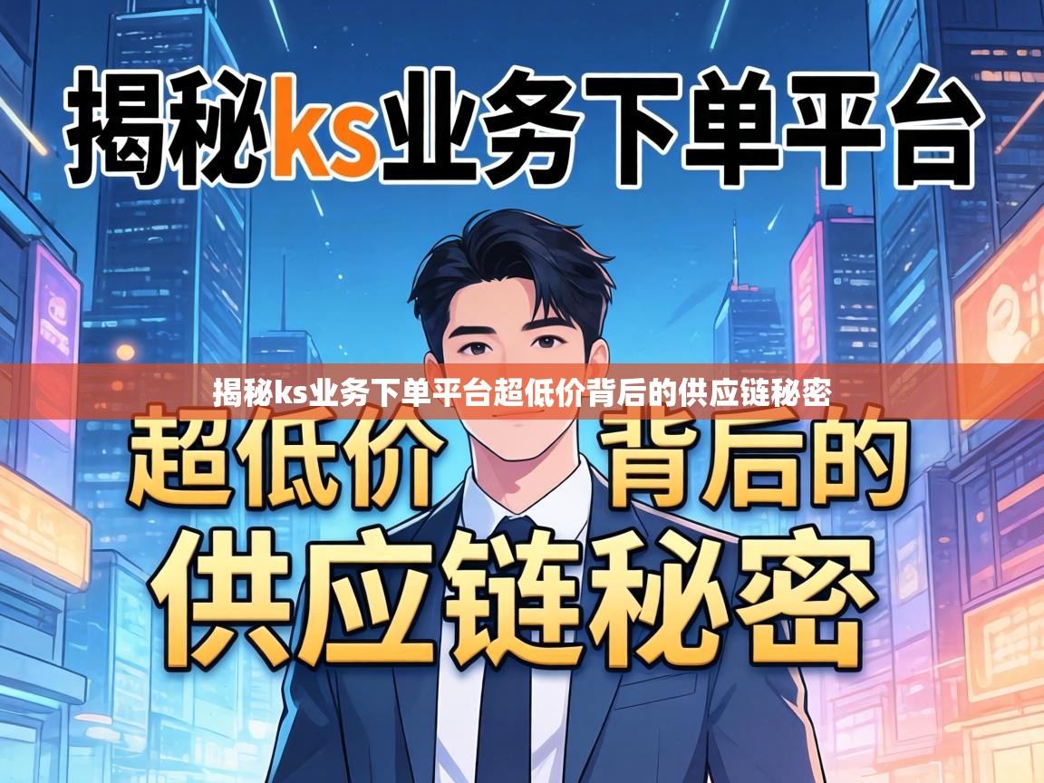 揭秘ks业务下单平台超低价背后的供应链秘密