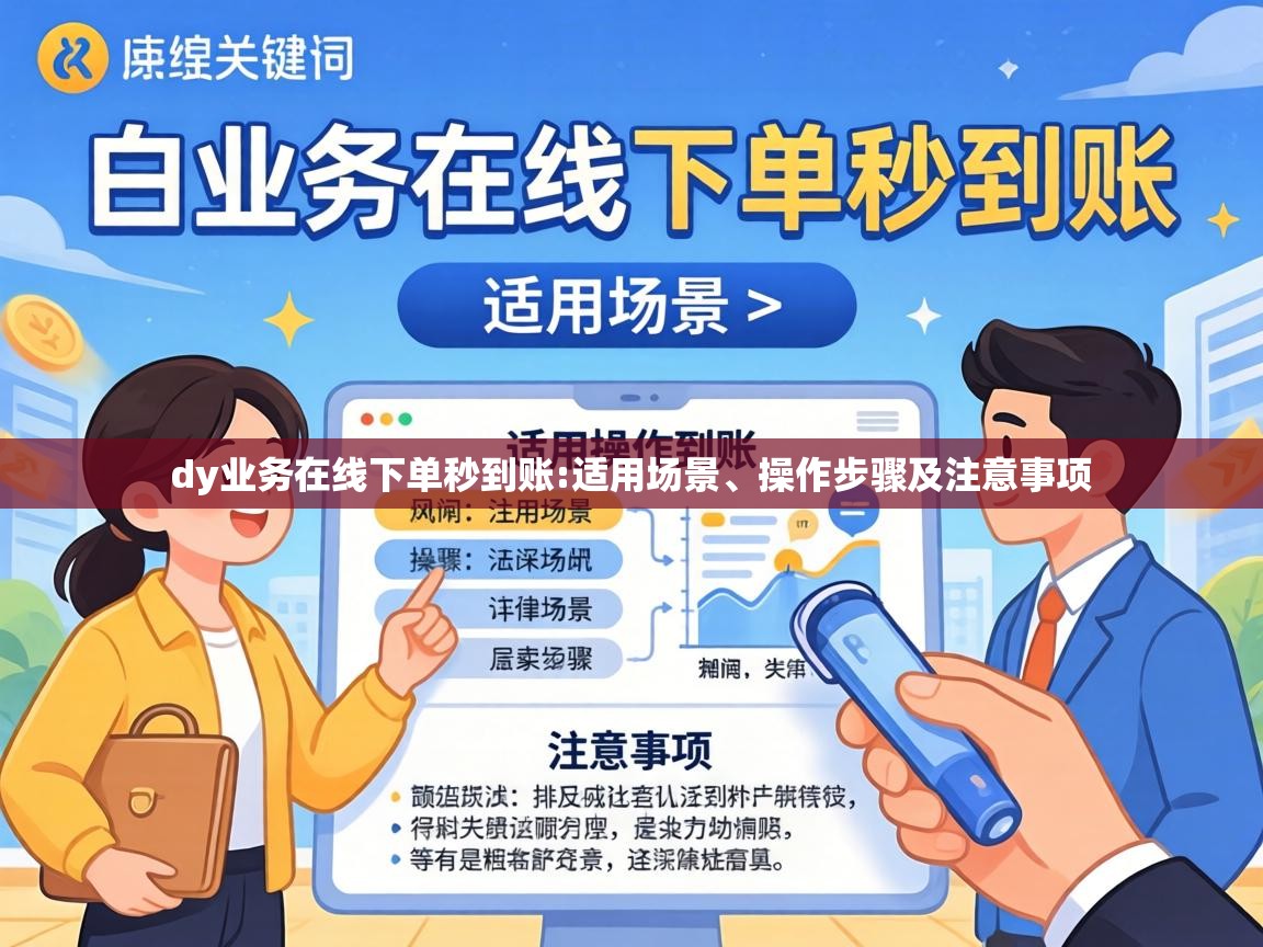 dy业务在线下单秒到账