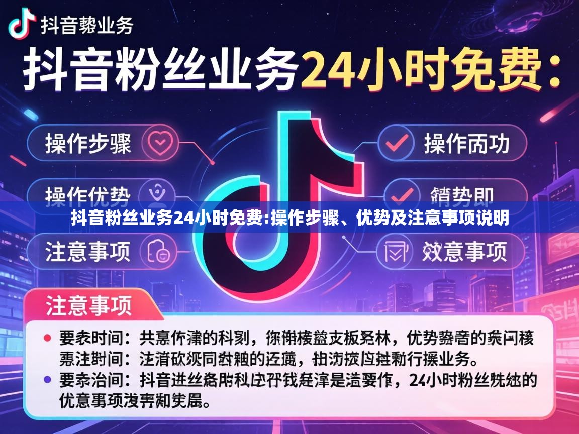 抖音粉丝业务24小时免费:操作步骤、优势及注意事项说明 抖音粉丝业务24小时免费