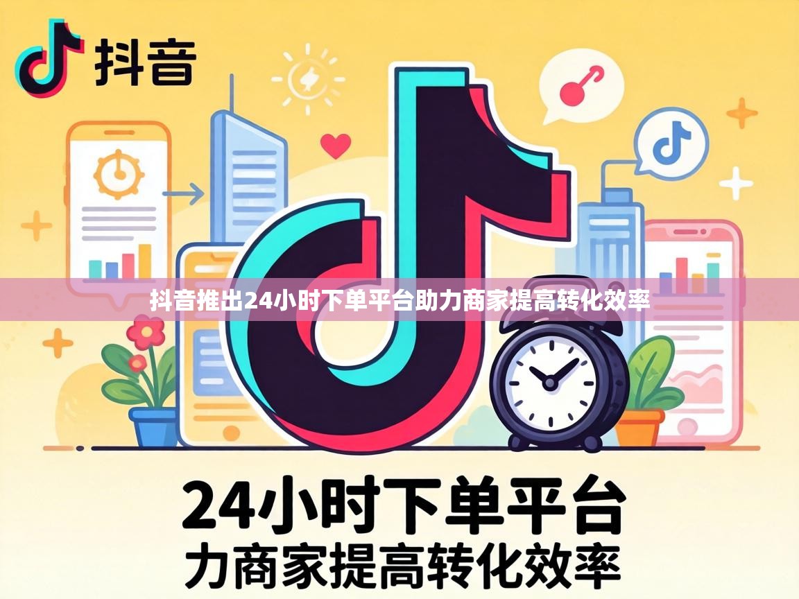 抖音推出24小时下单平台助力商家提高转化效率